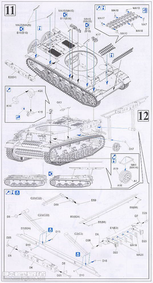 【威龙 6439】德军蚱蜢105mm自行突击炮件图与图纸