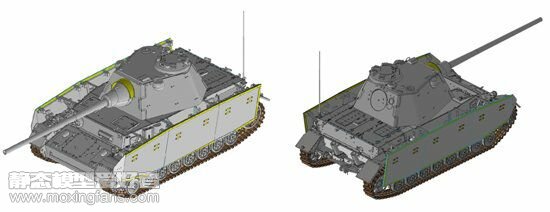 【威龙 6824】德国四号坦克豹F炮塔