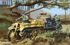 【威龙 6446】德国sd.kfz.2半履带摩托+37mmPAK36反坦克炮评测