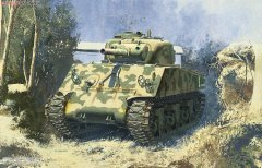 【威龙 6548】美国M4谢尔曼坦克105mm炮板件图和说明书