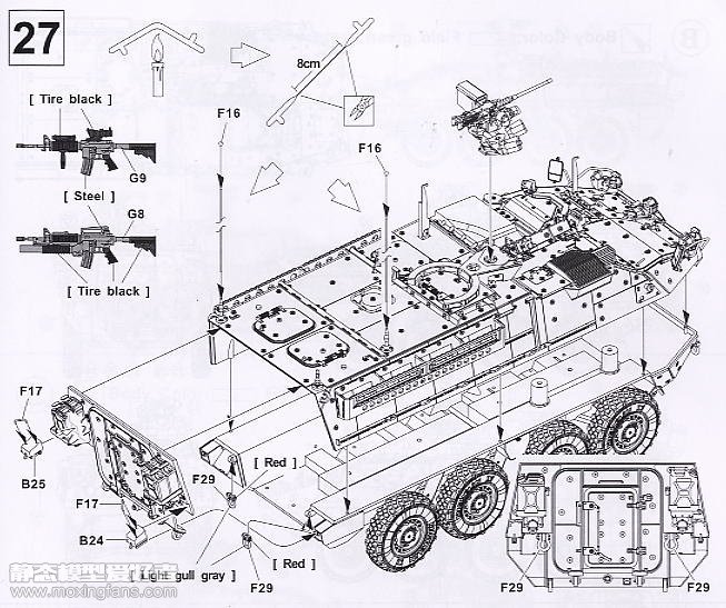 【afv 35126】美国m1126斯崔克8x8轮式装甲车标准运兵