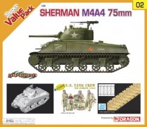 【威龙 9102】美国M4A4谢尔曼中型坦克75mm火炮板件图和说明书