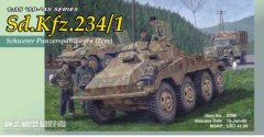 【威龙 6298】德国Sd.Kfz.234/1 8轮重型装甲车2cm炮板件图和说明书