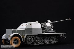 【威龙 6542】1/35德国Sd.Kfz.7/2 3.7cm Flak37 8吨半履带防空装甲车评测（素组）