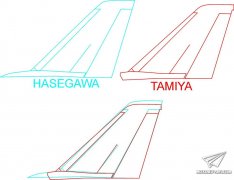 【田宫 61114】1/48 F-14A雄猫战斗机垂尾考证错误？