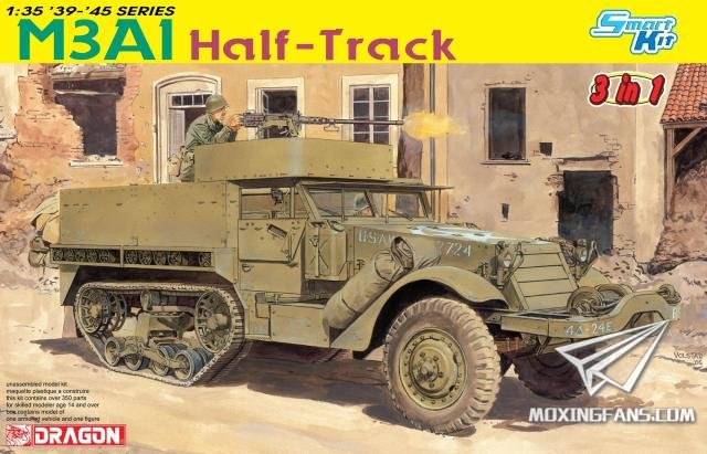 【威龙 6332】美囯M3A1半履带装甲车运兵车3in1评测