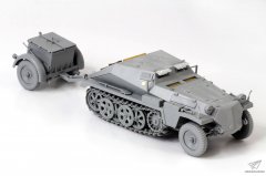 【威龙 6718】1/35 Sd.Kfz.252轻型半履带弹药输送车连Sd.Ah.32/1弹药拖车官方素组照片放出