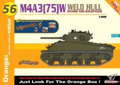 【威龙 9156】新品：1/35 美国M4A3(75)W谢尔曼中型坦克焊接车体（橙盒）