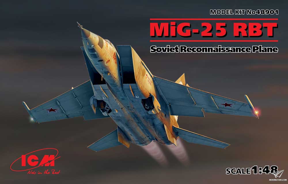 【ICM 48901】1/48 苏联MIG-25RBT高超音速侦察机开盒评测