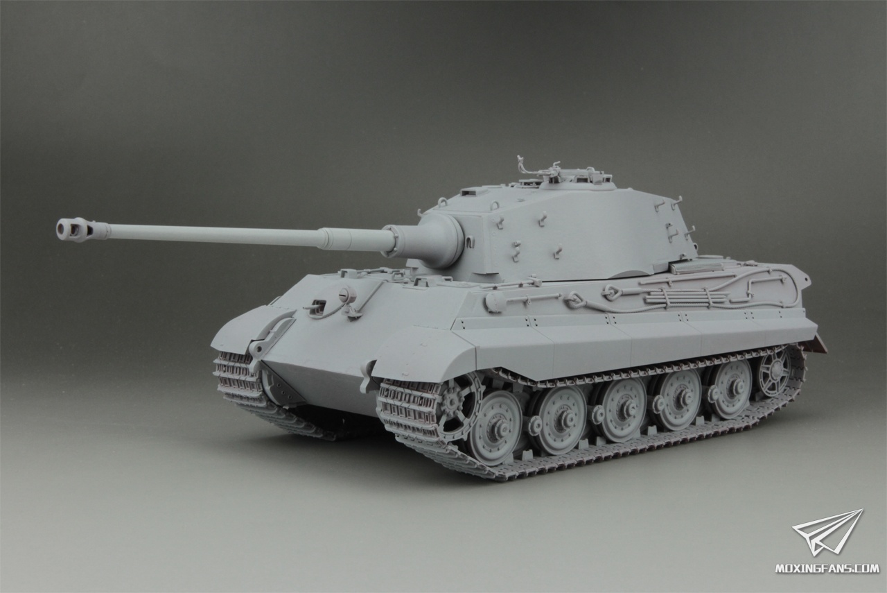 【MENG TS-031】1\/35 德国重型坦克Sd.Kfz.182＂虎王＂(亨舍尔炮塔型)素组评测(5)