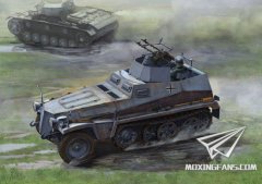 【威龙 6878】1/35 德国Sd.kfz.250/4 双联机枪防空半履带车封绘及配置图放出