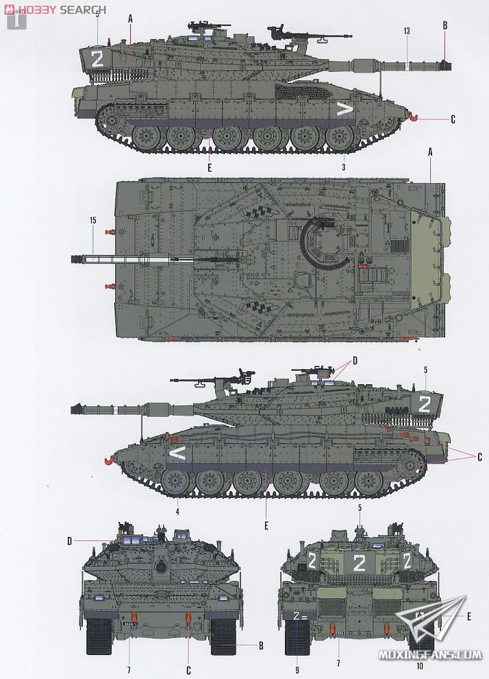 【hobbyboss 82429】1/35 以色列梅卡瓦4主战坦克板件