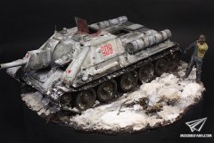 1/35 SU-122自行火炮雪地涂装（MINIART）