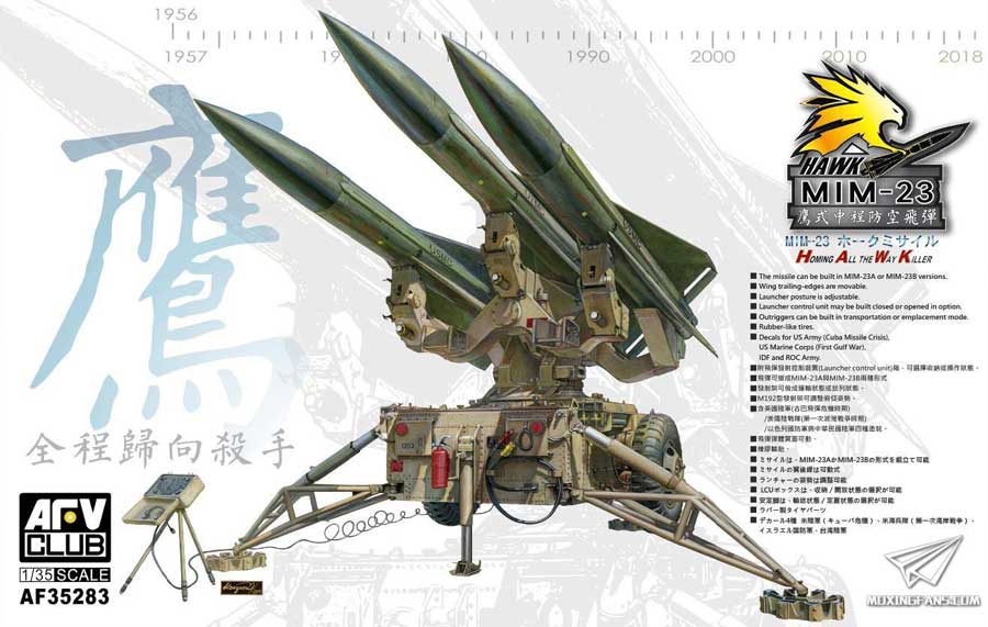 【AFVCLUB AF35283】1/35 MIM-23霍克防空导弹发射系统评测