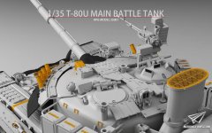 【RPG-MODEL 35001】1/35 T-80U主战坦克更多细节图更新PART1