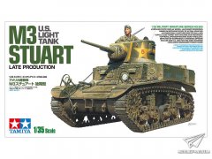 【田宫 35360】新品：1/35 美国M3斯图亚特轻型坦克后期型