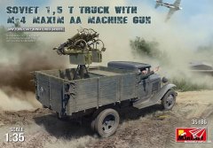 【MINIART 35186】新品：1/35 苏联1.5吨卡车及M-4 Maxim AA机枪