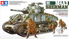 【田宫 35251】1/35 美国M4A3谢尔曼中期型坦克105mm火炮开盒评测