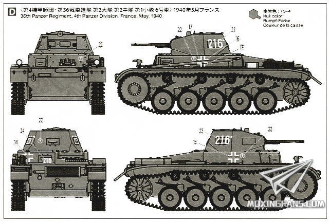 【田宫 35292】1/35 德国二号轻型坦克a/b/c型开盒评测(3)