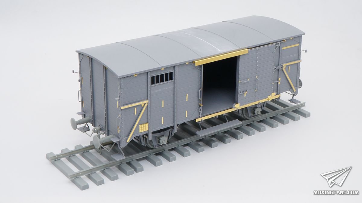 【sabre 35a01】1/35 德国两轴g10型全封闭铁路运输车