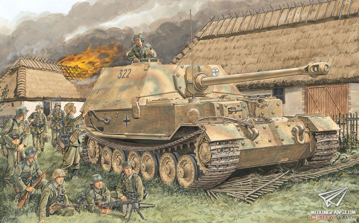 威龙6871】1/35 德国象式坦克歼击车（2合1）_静态模型爱好者--致力于 