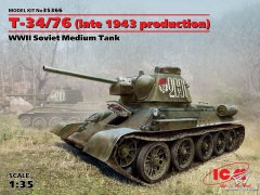 【ICM 35366】1/35 苏联T-34/76中型坦克1943年后期生产型