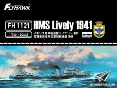 【鹰翔 FH1121】新品：1/700 二战英国皇家海军活泼号驱逐舰1941