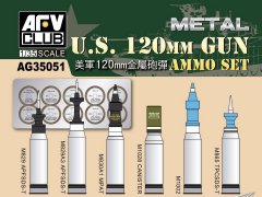 【AFVCLUB AG35051】新品：1/35 美军120mm金属炮弹组