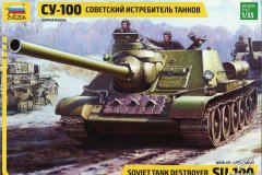 【红星 3688】1/35 苏联SU-100坦克歼击车开盒评测