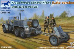 【威骏 CB35138】1/35 德军克虏伯 Kfz.69 牵引车（后期型）与3.7cm反坦克炮开盒评测