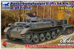 【威骏 CB35090】1/35 德国 Pz.II(F)Sd.Kfz122喷火坦克与UE拖载车开盒评测