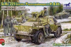 【威骏 CB35033】1/35 Sd.Kfz.221轮式装甲车搭载PZB41反坦克炮开盒评测