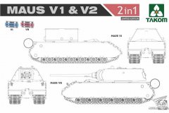 【三花 2050X】新品：1/35 德国鼠式超重型坦克V1/V2 2in1