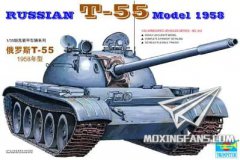 【小号手 00342】1/35 苏联 T-55主战坦克1958