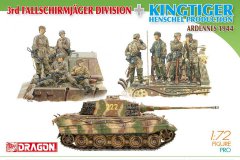 【威龙 7400】新品：1/72 德国第3伞兵空降师 虎王坦克亨舍尔炮塔阿登1944