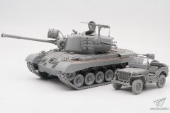 【三花 2117X】1/35 M46巴顿中型坦克及1/4吨卡车素组评测