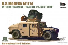 【T-MODEL TK7315】1/72 美国M1114悍马加装Frag5空间装甲及GPK炮塔开盒评测
