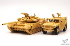 【塑雅塔 NO-002】1/48 T-90A主战坦克&“虎”高机动轻型装甲车素组评测