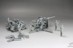 【边境 BT-013】1/35 德国FlaK36 88mm高射炮素组评测