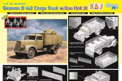 【威龙 6828】1/35 3吨4x2卡车及2cm Flak38开盒评测