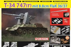 【威龙 6986】新品：1/35 T-34 747(r)坦克 装载8.8cm Flak36/37高射炮