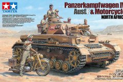 【田宫 25208】新品：1/35 北非四号坦克F及摩托