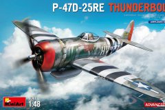 【MINIART 48001】新品：1/48 P-47D-25RE雷电战斗机