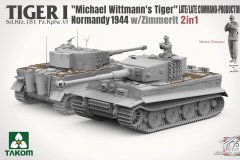 【TAKOM 2201】新品：1/35 虎式坦克后期/指挥型 魏特曼的虎 诺曼底1944 2in1