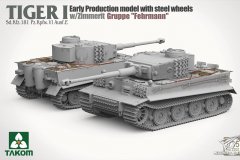 【TAKOM 2202】新品：1/35 虎式坦克混合型 费尔曼战斗群