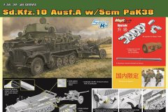 [威龙 6732]1/35 Sd.Kfz.10半履带牵引车A型 拖拽5cm Pak38反坦克炮再版单