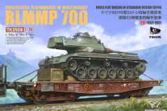 [T-MODEL TK3508]新品：1/35 德铁52吨标准4轴平板车