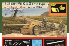 [威龙 6250]1/35 7.5cm PaK 40反坦克炮后期型附空降猎兵安齐奥1944再版单