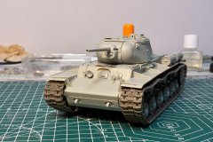 [小号手 01566] 1/35 KV-1S重型坦克 素组欣赏