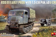 [MINIART 35485]新品：1/35 RSO/01牵引车初期型附7.5cm PAK40反坦克炮及炮组